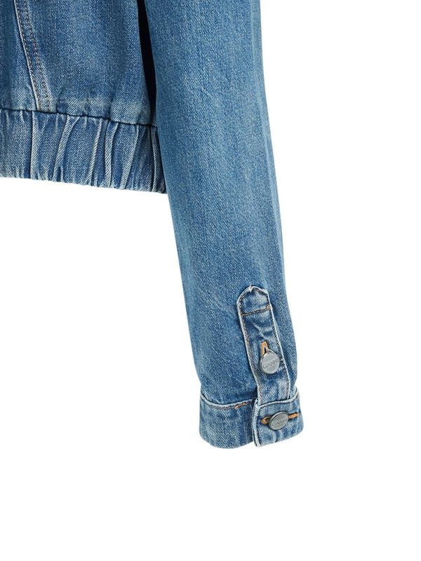DEINET ♥ D BACK LOGO BUCKLE COTTON JEAN /追跡付 Cotton Denim Bomber Jacket W/ Logo | Garmentory