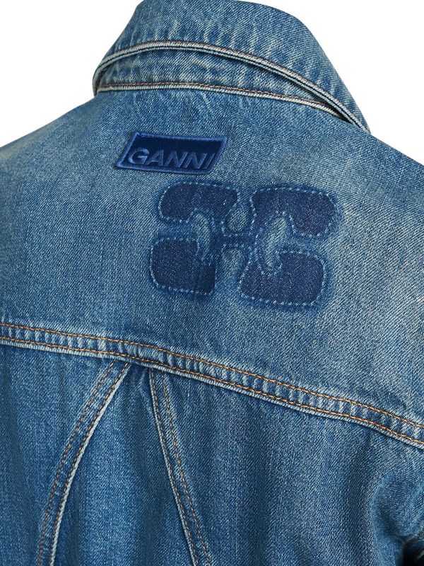【関税＆送料込み】Ganni Overszied Short Bomber Jacket Black Black Twill Oversized Short Bomber Jacket | GANNI US