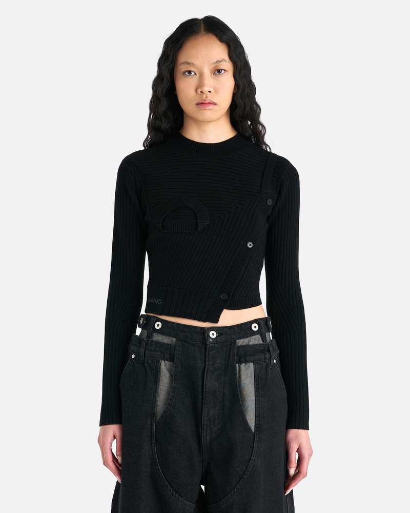 Feng Chen Wang Double Collar Sweater - Black | Garmentory