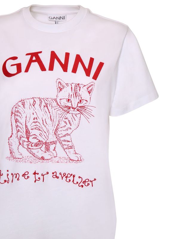Cat Printed Relaxed Fit Jersey T-shirt | Garmentory