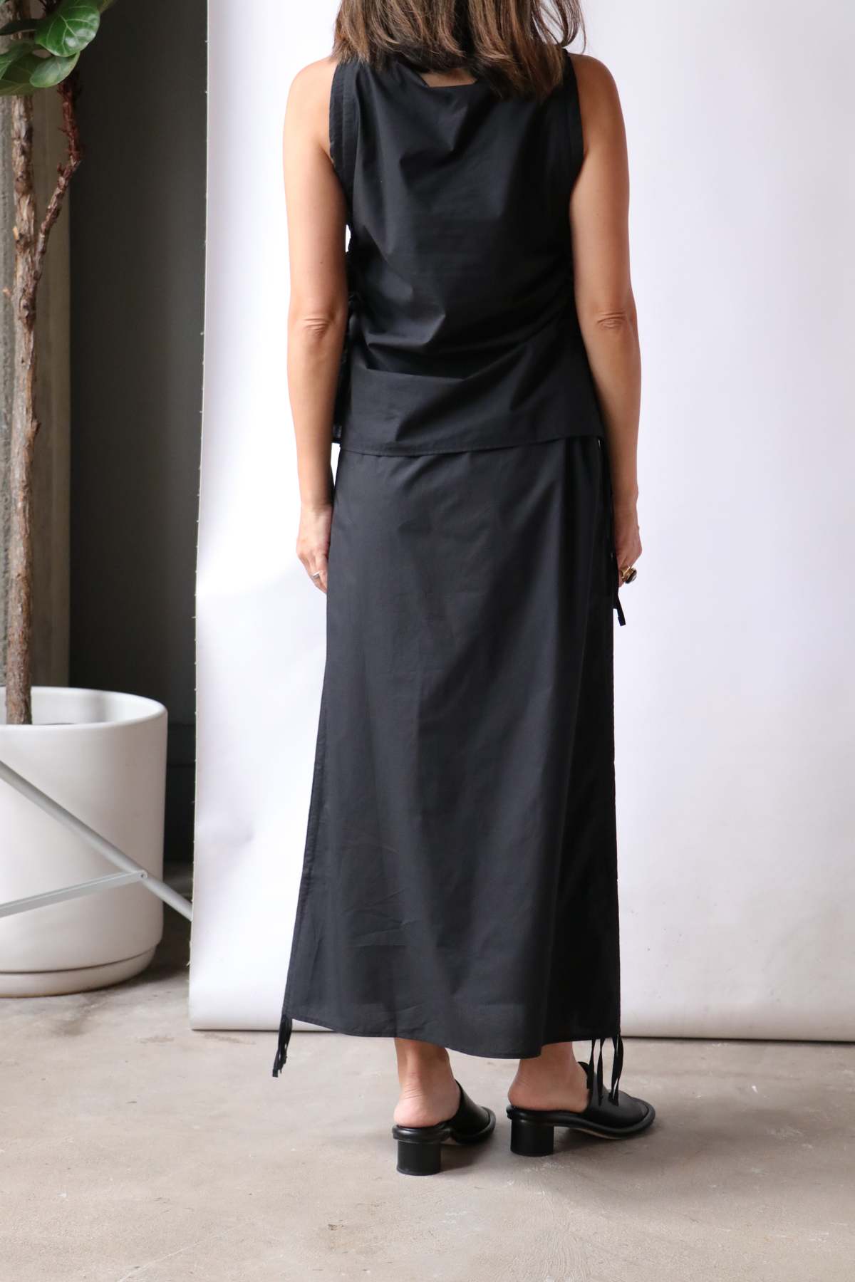 Baserange Pictorial Strap Top - Black | Garmentory