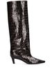 Totême The Wide Shaft Leather Tall Boots - Dark Brown - Thumbnail 1