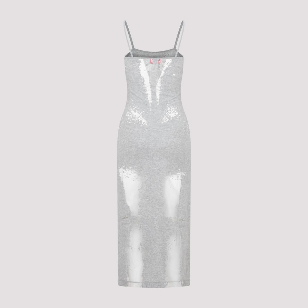 diesel sequin dress Women's Long printed dress with clear crystals | Multicolor