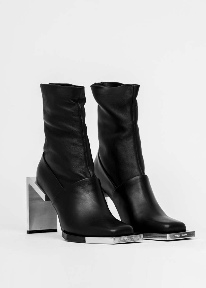 Heliot Emil Leather Ankle Boots - Black | Garmentory