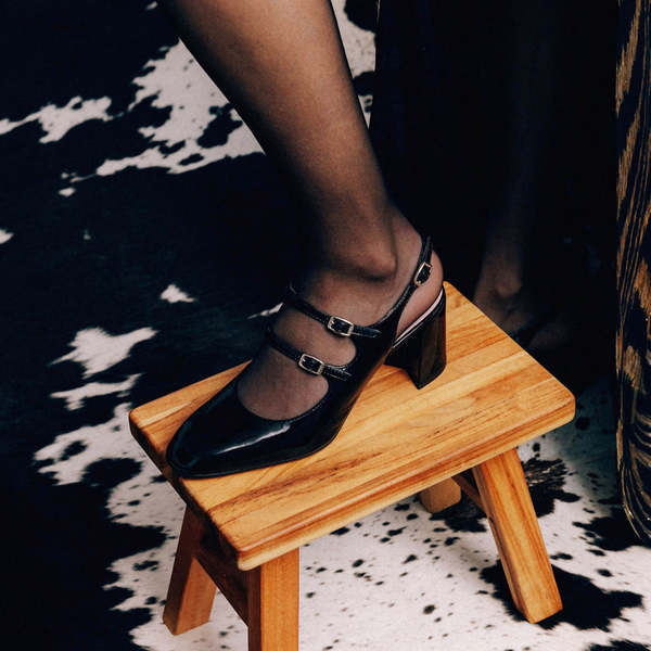 Carel Banana Patent Leathe Mary-Janesr - Black | Garmentory