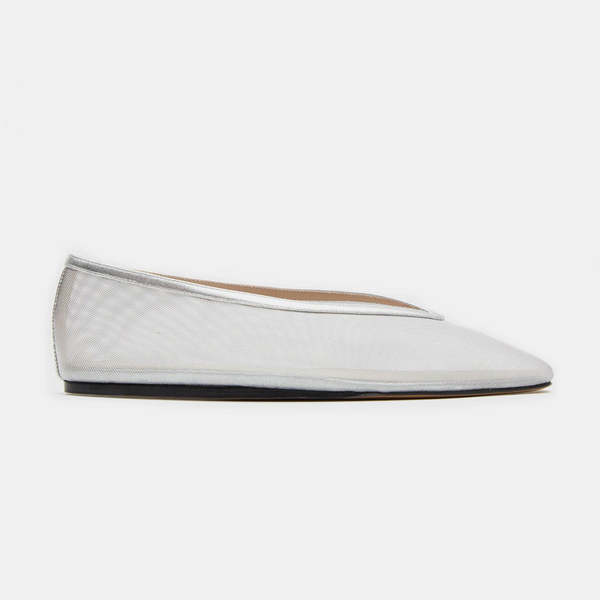 LE MONDE BÉRYL Luna Slipper - Mesh Silver | Garmentory