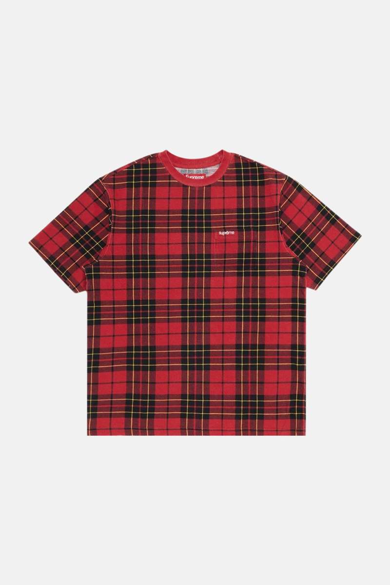 【未使用品】 SUPREME 23FW S/S Pocket Tee Plaid Supreme S/S Pocket Tee - Red Plaid | Garmentory