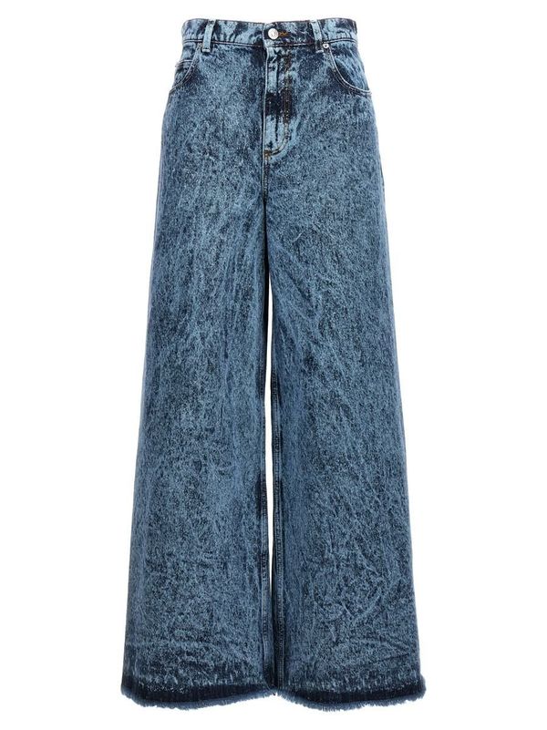 パンツ MARNI / WIDE FLARE FLOCK DENIM MARNI High-rise wide-leg jeans | THE OUTNET