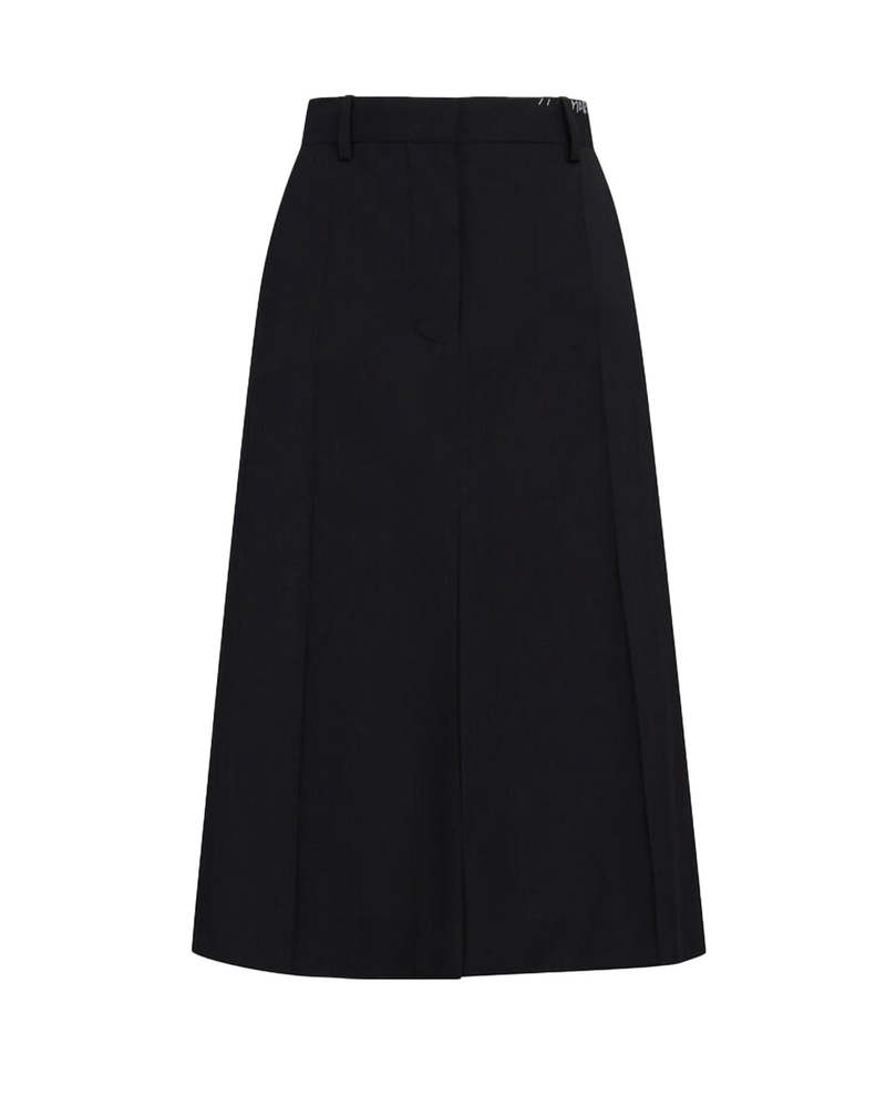 スカート Marni Black Wool Skirt Marni Tropical Wool Midi Skirt - Black | Garmentory