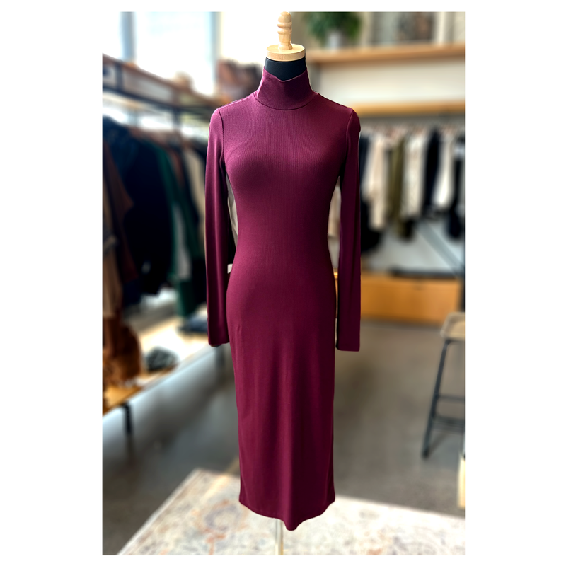 Marine Layer Lexi Rib Turtleneck Long Sleeve Dress Garmentory