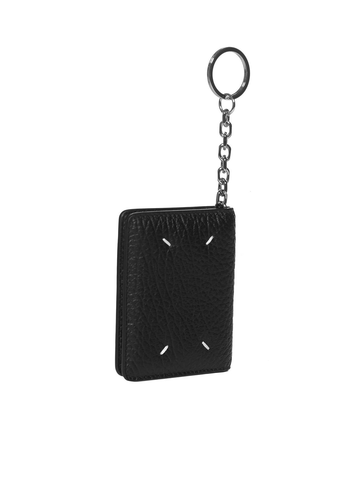 Maison Margiela Bifold Wallet with Stitching Detail and Key Ring