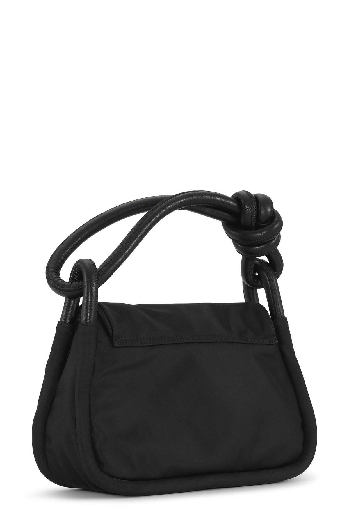 Ganni Knot Flap Over Bag - Black | Garmentory