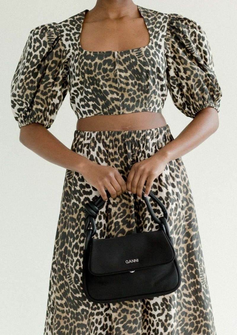 Ganni Knot Flap Over Bag - Black | Garmentory Ganni Knot Flap Over Bag - Black | Garmentory