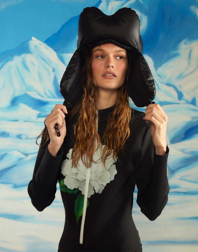 Cynthia Rowley Water Repellent Bonded Ski Suit - BLKWT Cynthia Rowley Water Repellent Bonded Ski Suit - BLKWT
