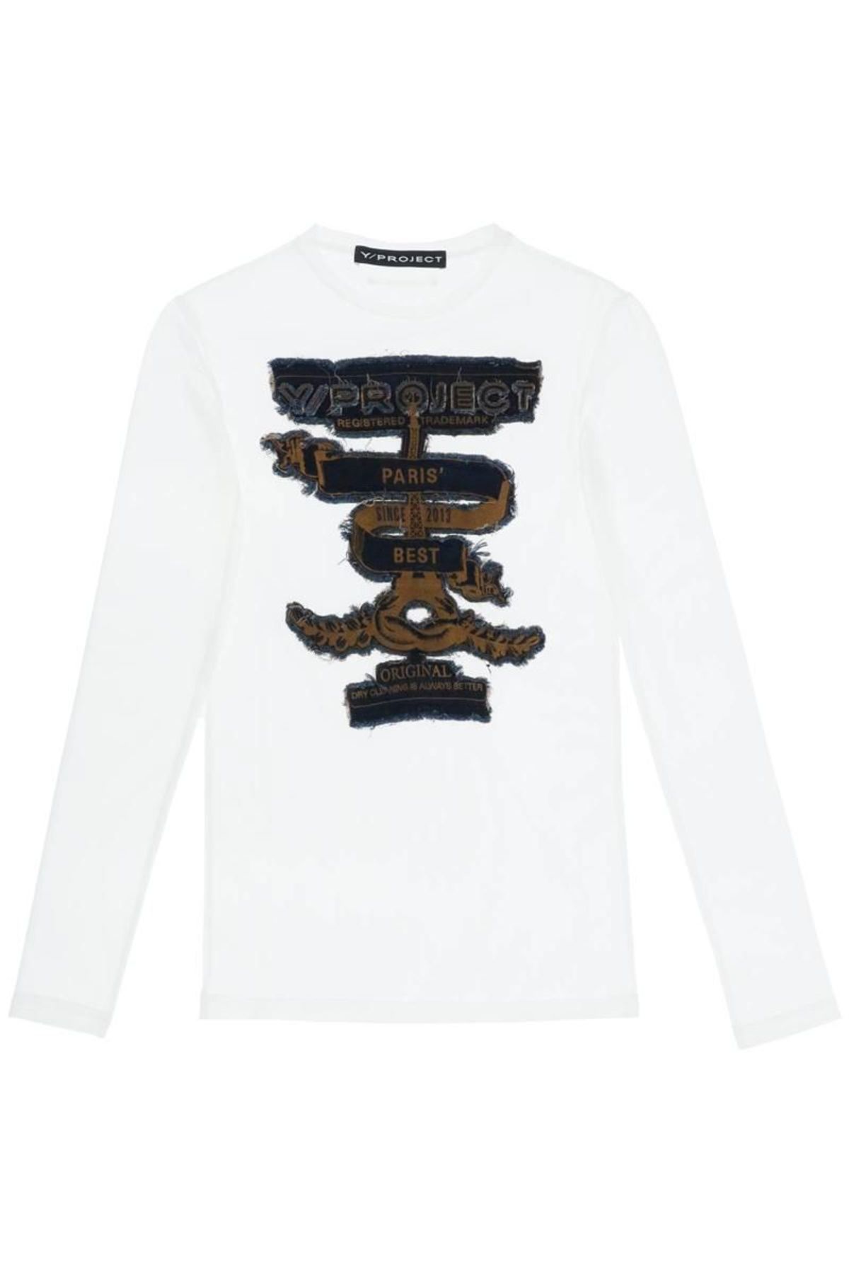 y\project カットソー Y/project paris best long sleeve mesh t-shirt - White