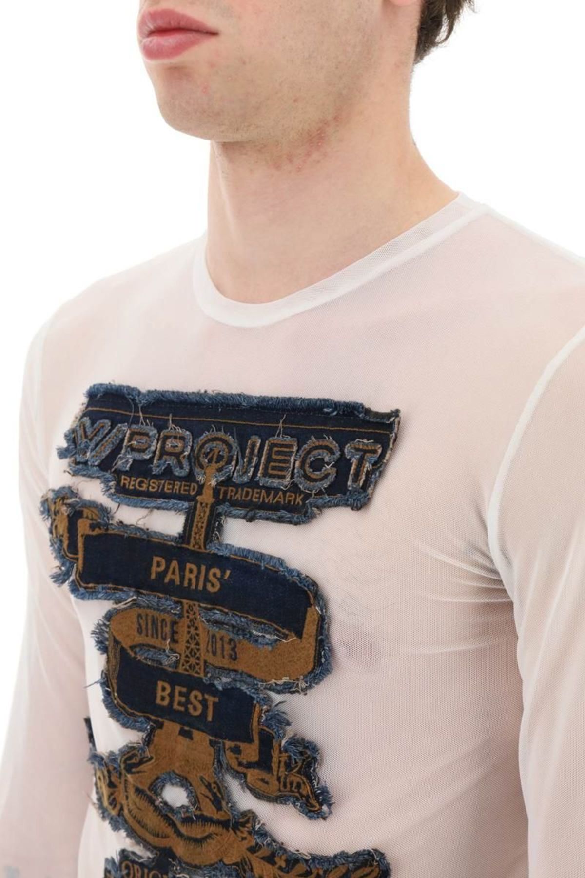 【関税込み】Y/Project ベージュ Paris' Best ベルクロ Tシャツ Y-project-paris--best-long-