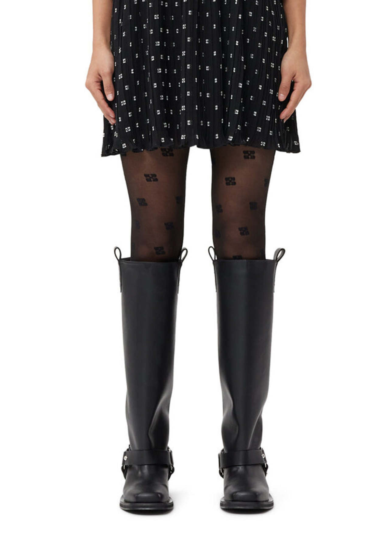 GANNI｜SOCKS (UTTERFLY LACE TIGHTS (A5545 099)) Black Black Butterfly Lace Tights | GANNI US