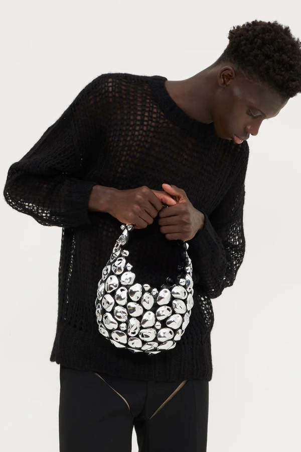 Published By Stone Cloud Bag Medium - Silver/Black