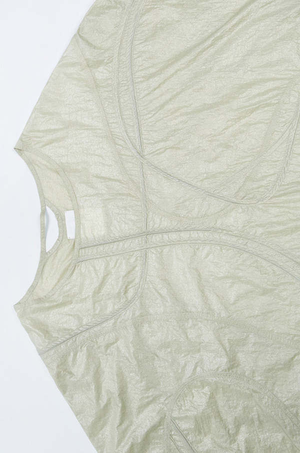 NUTEMPEROR Shy Project 013 Asymmetrical Nylon Short Sleeve Top 