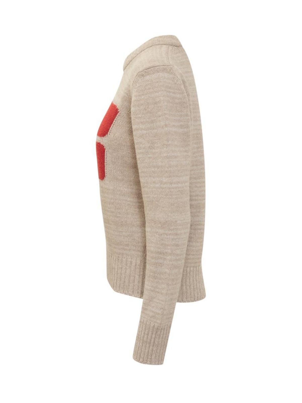 Ganni Logo Sweater - Beige | Garmentory