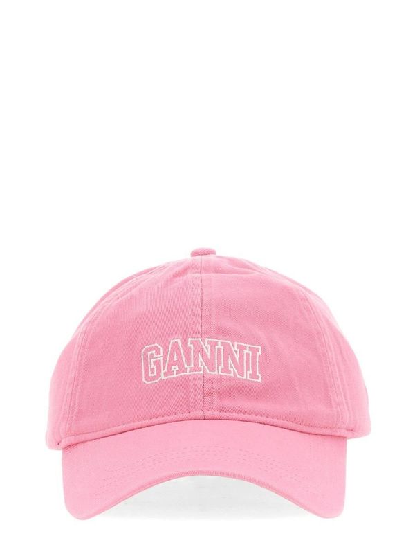 Ganni BASEBALL CAP - Pink | Garmentory