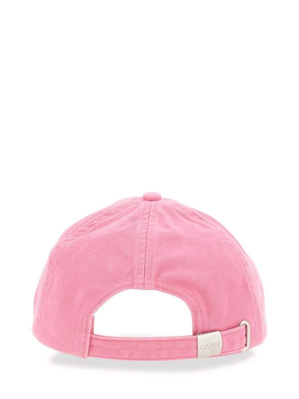 Ganni BASEBALL CAP - Pink | Garmentory