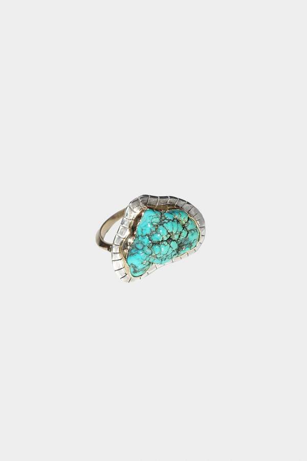 Young in the Mountains Pepita Nugget Turquoise Ring