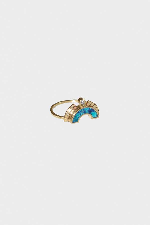 Young in the Mountains Rising Sol Ring - 14k Yellow Gold