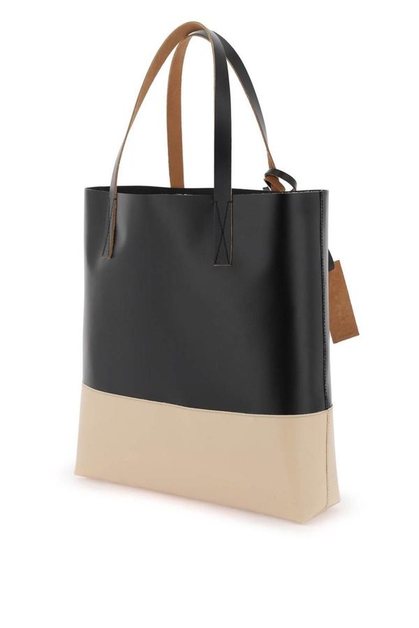 Marni two-tone leather tote bag - Multi | Garmentory