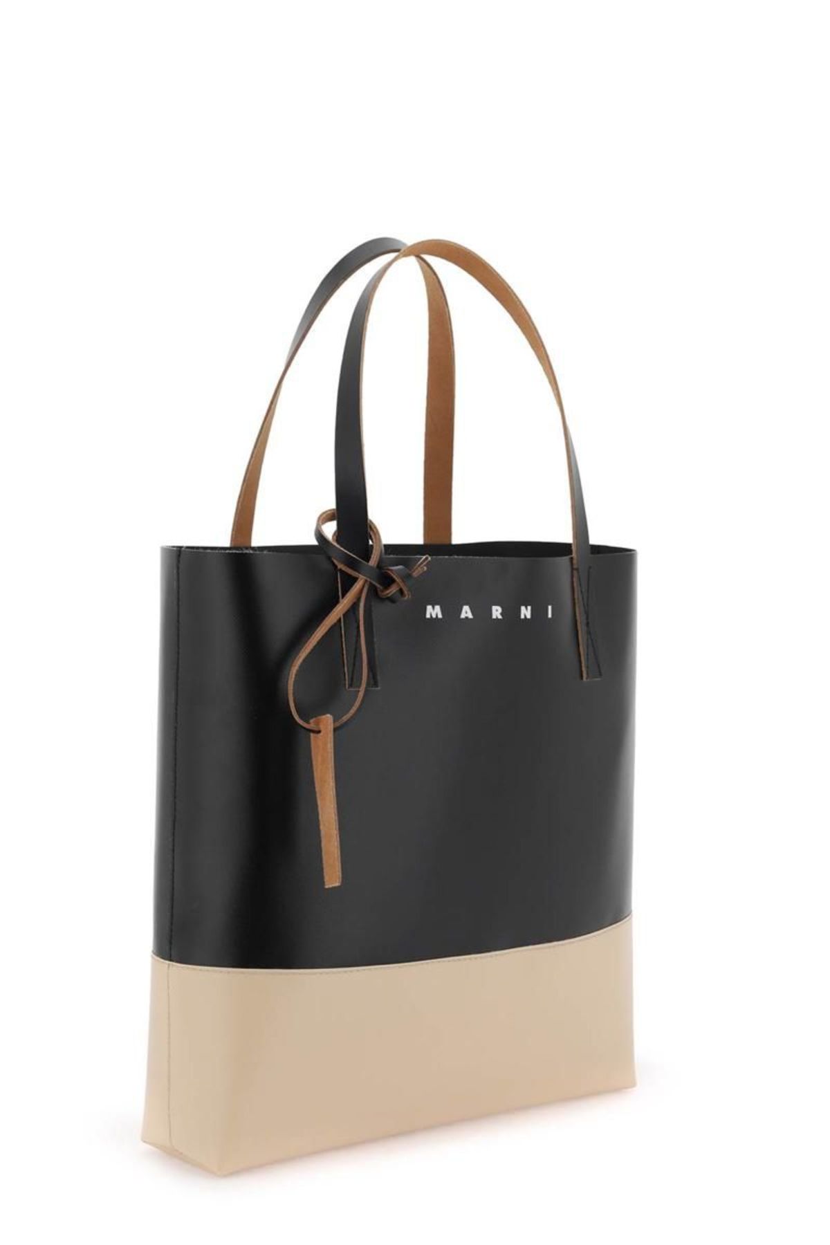 トートバッグ MARNI Two-Tone Fabric Medium Shopping Bag Marni two-tone leather tote bag - Multi | Garmentory