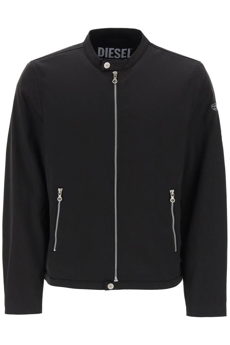 Leather Jacket Diesel Glory Jacket J-GLORY-NW Man: Biker Jacket In