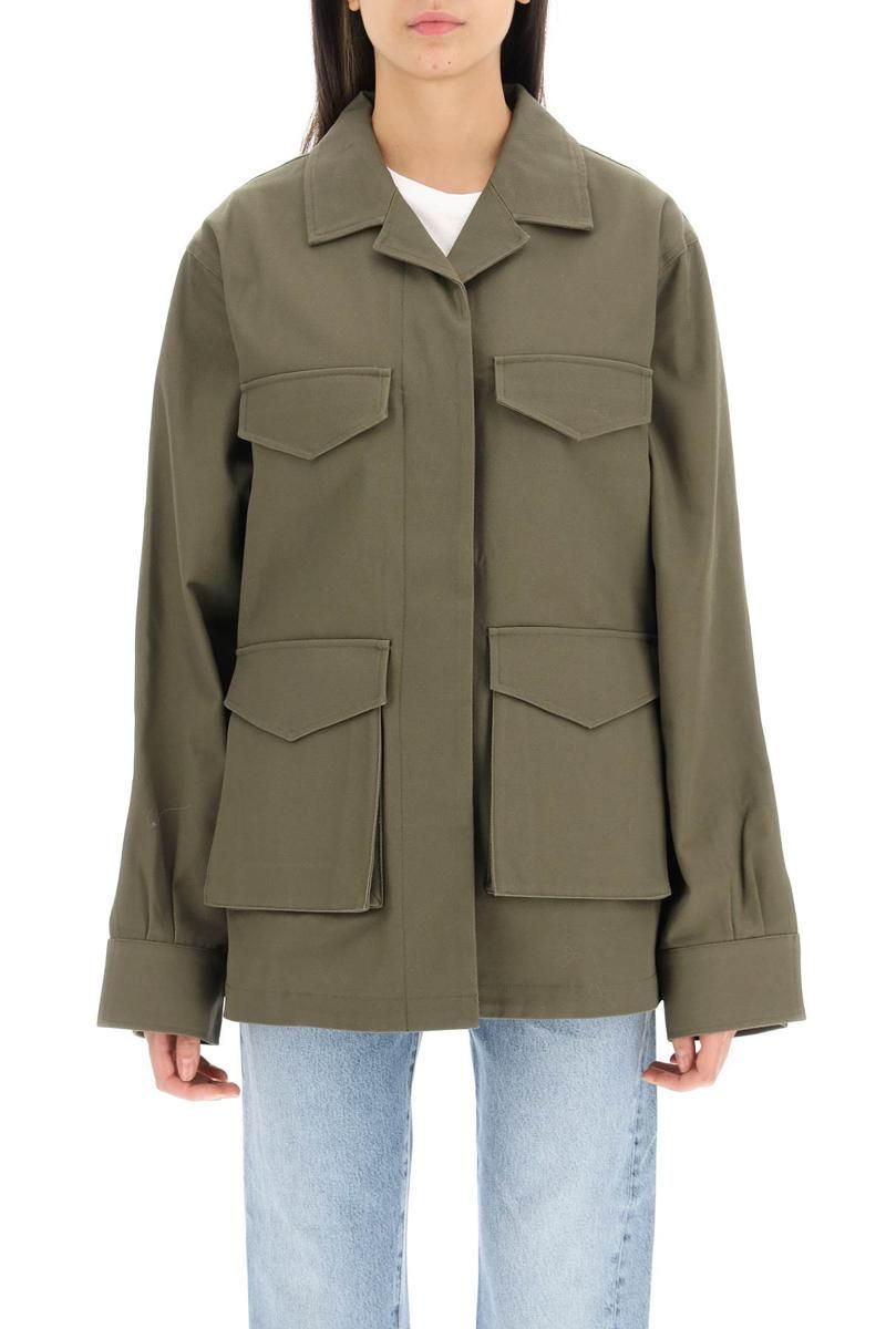 Khaki Jacket Toteme Army Jacket Olive Toteme Army Jacket In Khaki