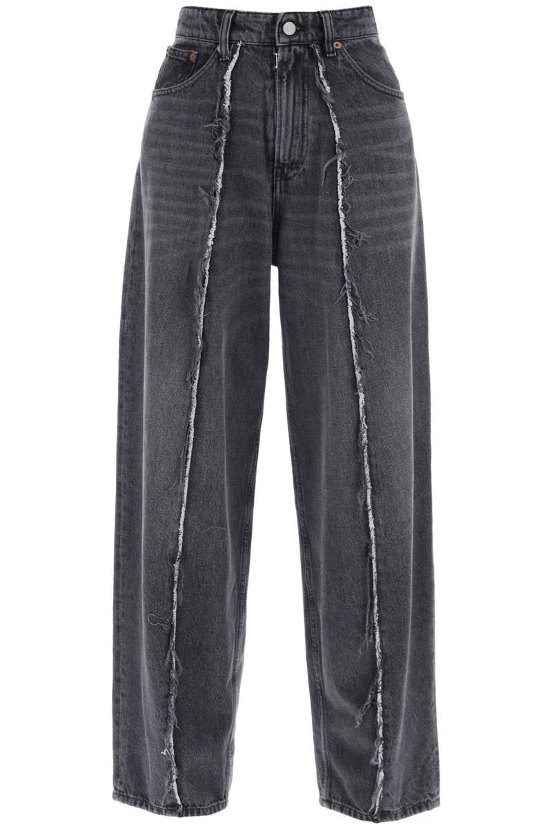 デニム・ジーパン MM6 MAISON MARGIELA Woman Jeans Grey MM6 Maison Margiela - Aged Denim Jeans | HBX - Globally