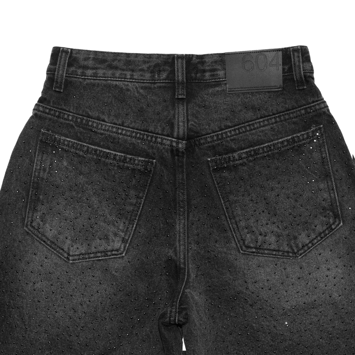 【604SERVICE】 ONYX SWEATSHORTS IN WASHED BLACK 604service Onyx Denim Jorts - Washed Black | Garmentory