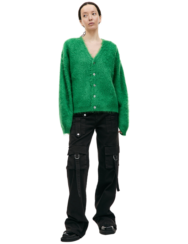 Saint Michael Mohair Cardigan - Green | Garmentory