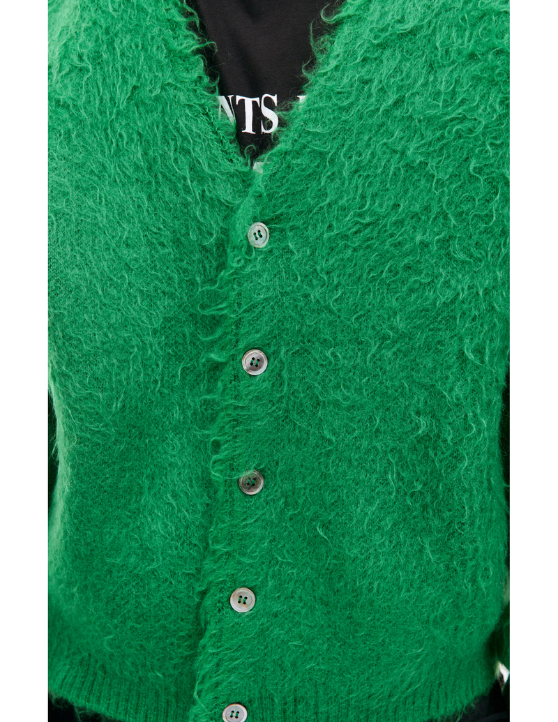 【XL】saint mxxxxxx CARDIGAN MOHAIR GREEN Saint Michael Mohair Cardigan - Green | Garmentory