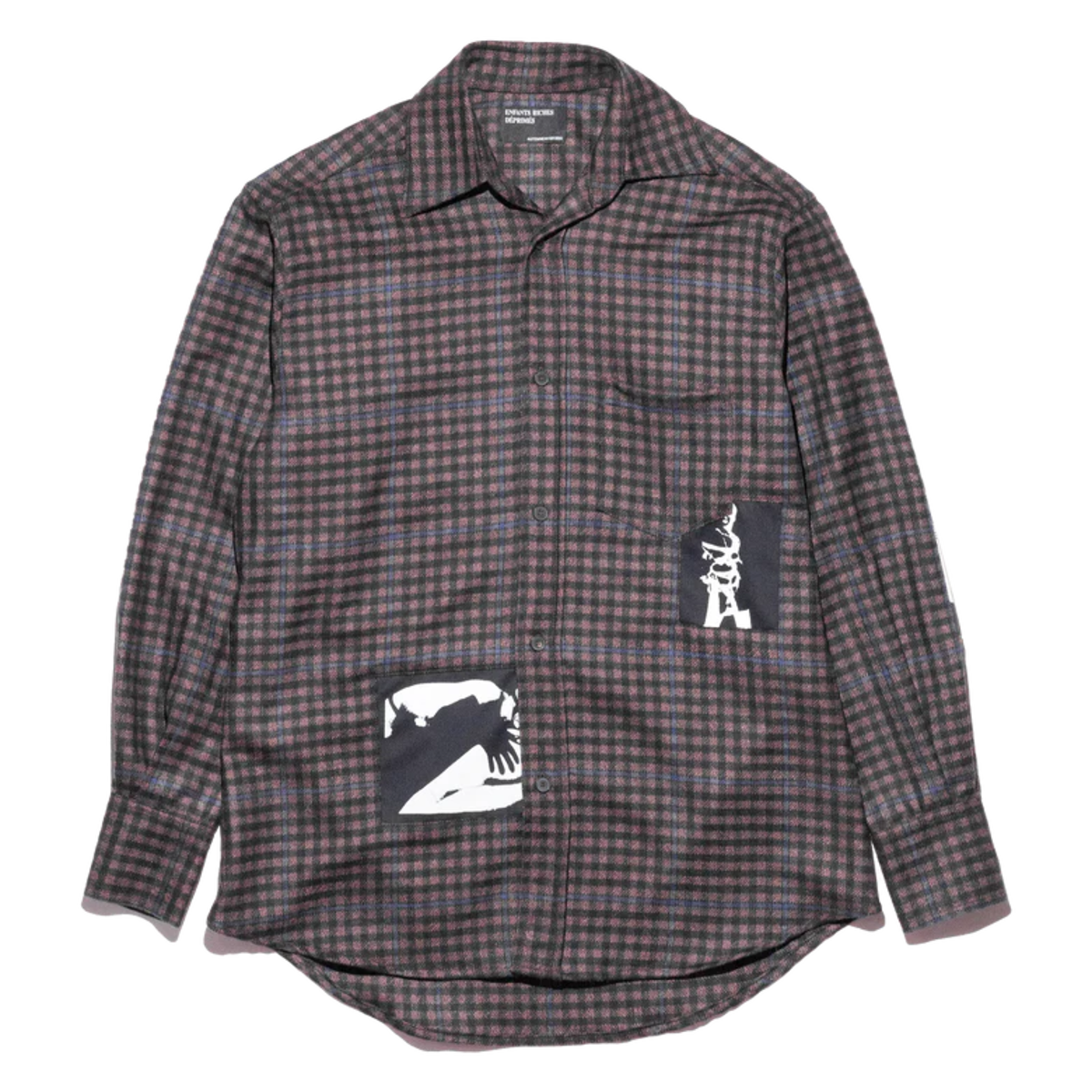 Enfants Riches Déprimés Assemlage Flannel Shirt - Brown/Navy Check 