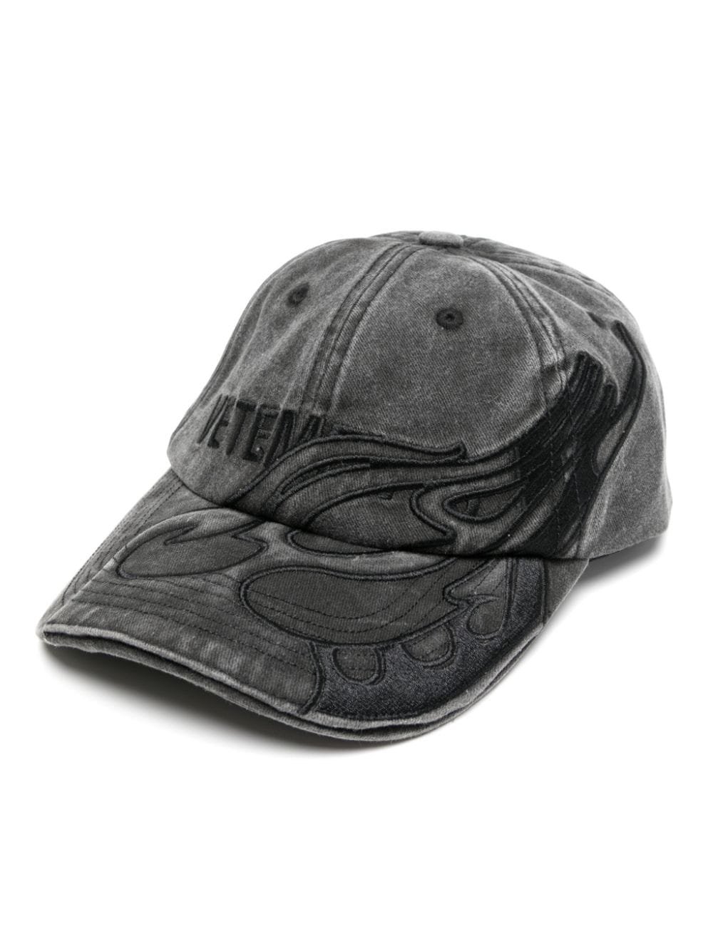 Unisex Vetements Flame Logo Cap - Washed Black | Garmentory