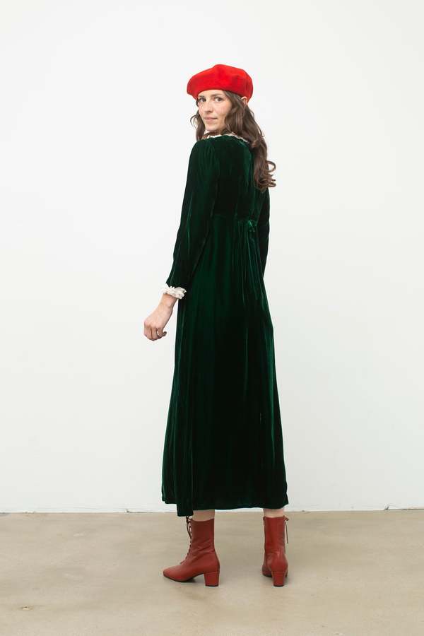 slim fit dress slacks [Plus Size] 2pcs Green 1940s Velvet Sweetheart Mesh Dress & Coat