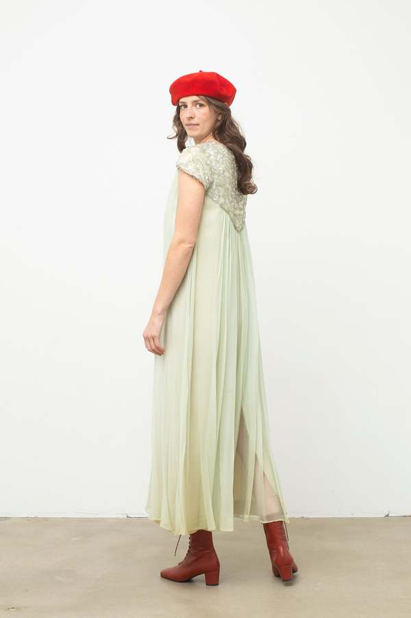 Preservation Vintage 60s Formal Beaded Dress - Mint Green | Garmentory