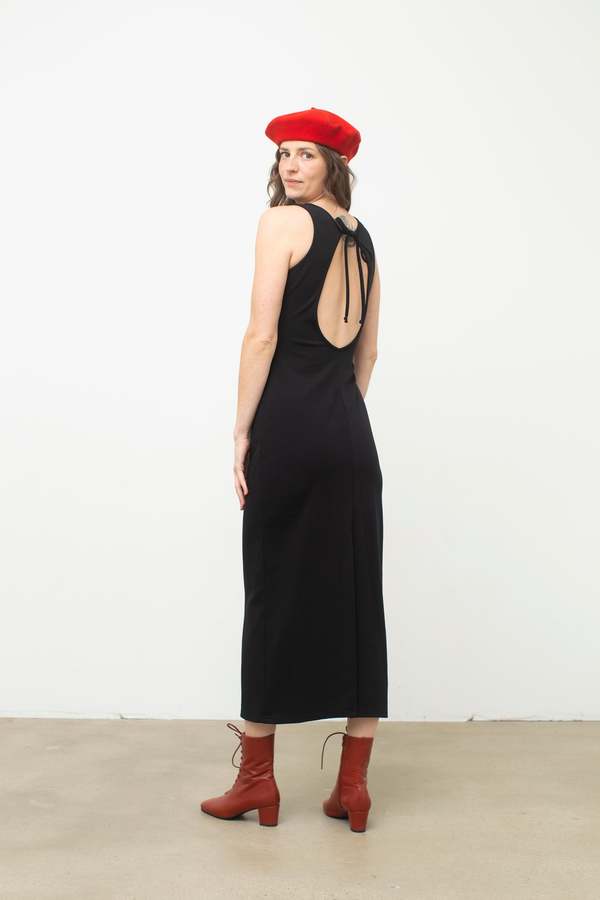 90s Black Minimal Midi Dress | Garmentory 90s Black Minimal Midi Dress | Garmentory
