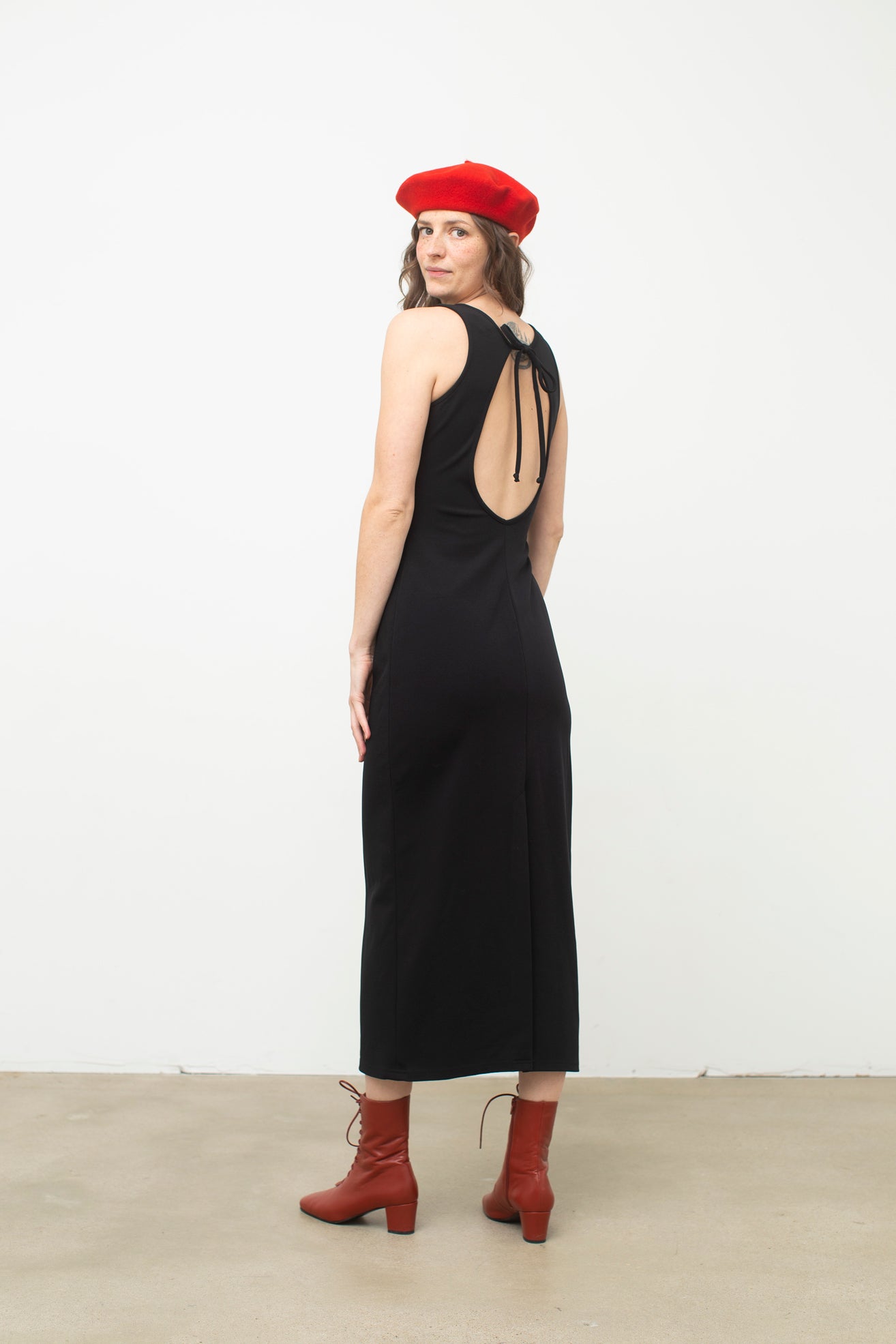 90s Black Minimal Midi Dress | Garmentory