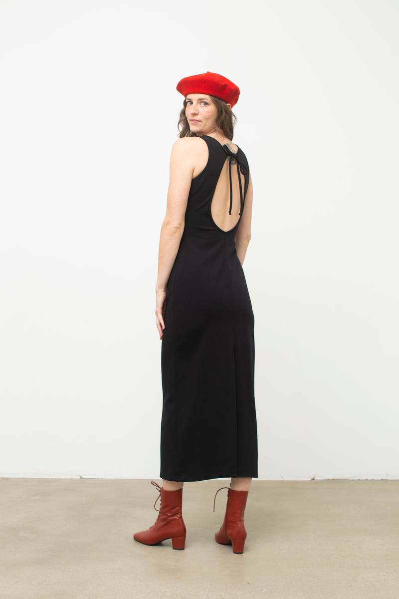 slip dress 90s outfit Vintage 90s Crepe Midi Dress With Gold Buttons – Call Me The Breeze main image 0