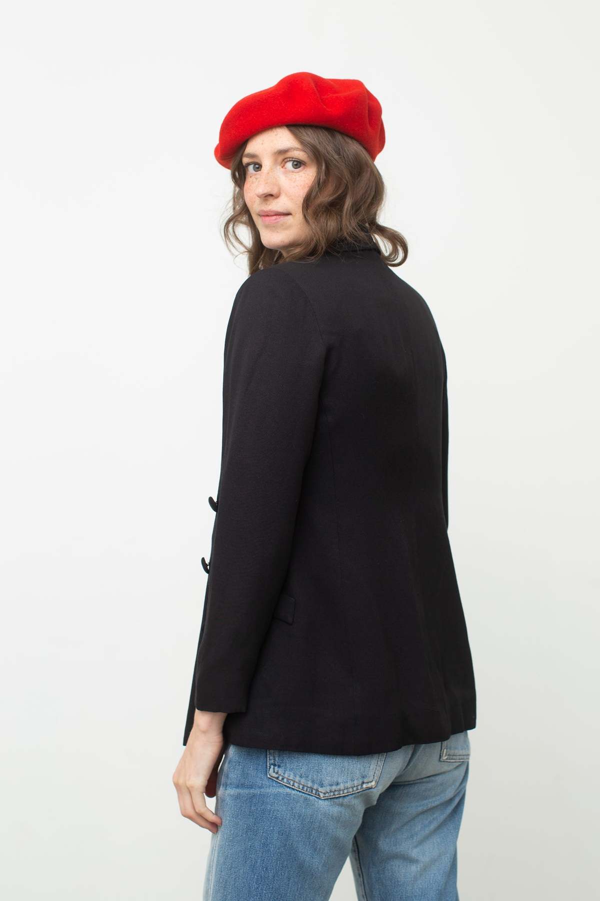 Vintage Double Breasted Blazer - Black - Image 5 of 5