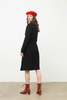 Vintage Long Sleeve Wrap Dress - Black - Thumbnail 4