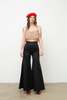 Vintage Satiny Bell Bottoms - Black - Thumbnail 1