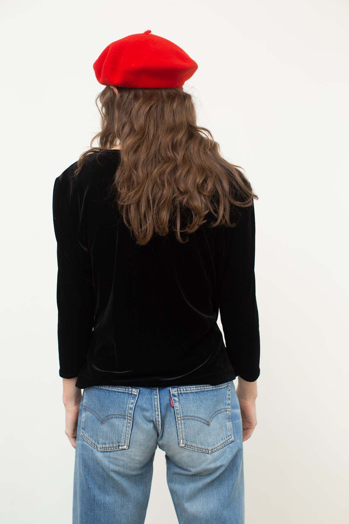 Vintage Velvet Top - Black - Image 5 of 5