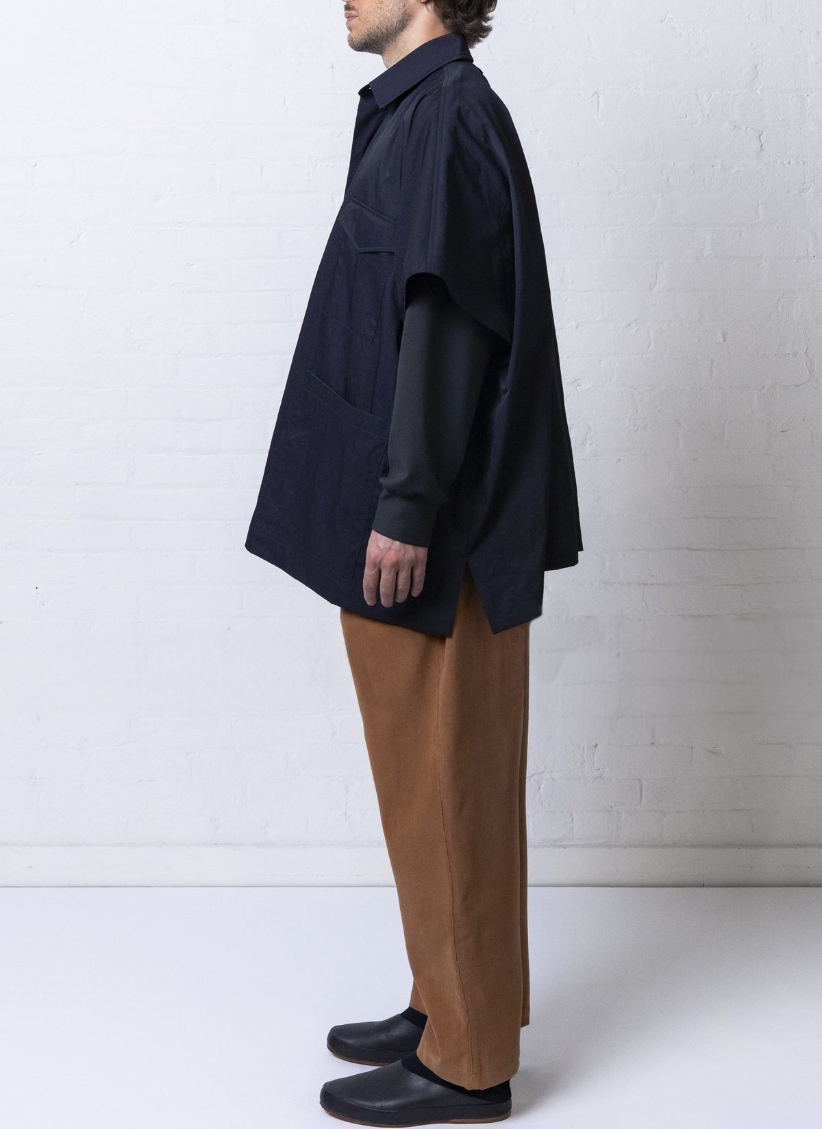 Grei. 4 Pocket Shirt Poncho - Midnight Blue | Garmentory