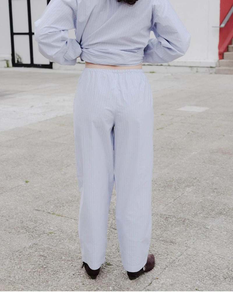 Baserange KOLLA PANTS - LILAC STRIPE | Garmentory