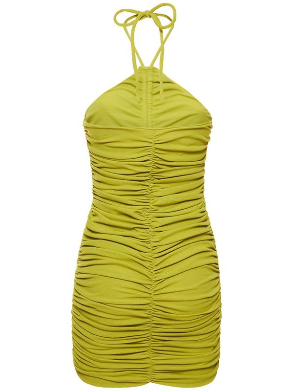 Sliky Ribbed Halter Neck Mini Dress | Garmentory